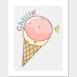 Chillin' Ice Cream Posters and Art